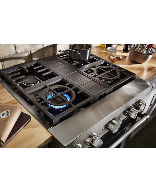 KitchenAid 30 in. 4.1 cu. ft. Dual Fuel Freestanding Smart Range with 4-Burners in Stainless Steel 1