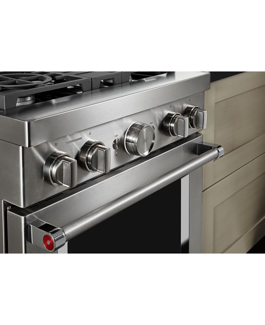KitchenAid 30 in. 4.1 cu. ft. Dual Fuel Freestanding Smart Range with 4-Burners in Stainless Steel 4