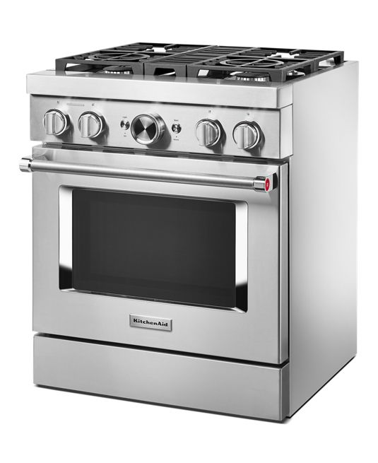 KitchenAid 30 in. 4.1 cu. ft. Dual Fuel Freestanding Smart Range with 4-Burners in Stainless Steel 5