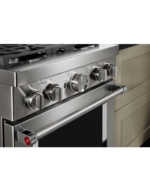KitchenAid 30 in. 4.1 cu. ft. Smart Commercial-Style Gas Range with Self-Cleaning and True Convection in Stainless Steel 2
