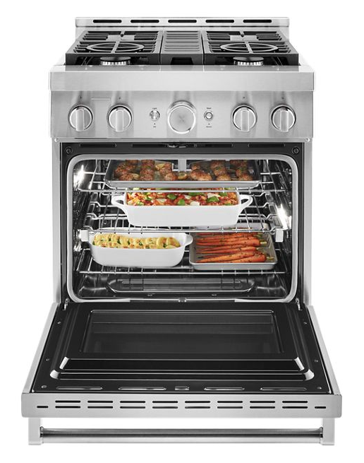 KitchenAid 36 in. 5.1 cu. ft. Smart Commercial-Style Gas Range with Self-Cleaning and True Convection in Stainless Steel 3