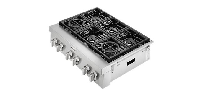 KitchenAid 36 in. Gas Commercial Cooktop with 6-Burners in Stainless Steel 2