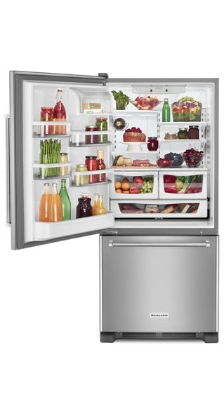 KitchenAid 18.7 cu. ft. Bottom Freezer Refrigerator in Stainless Steel 3