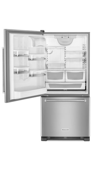 KitchenAid 18.7 cu. ft. Bottom Freezer Refrigerator in Stainless Steel 2