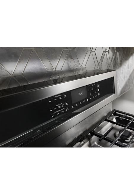 KitchenAid 6.7 cu. ft. Double Oven Dual Fuel Gas Range with Self-Cleaning Convection Oven in Stainless Steel 1