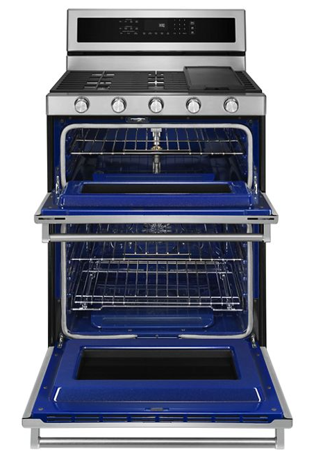 KitchenAid 6.0 cu. ft. Double Oven Gas Range with Self-Cleaning Convection Oven in Stainless Steel 5