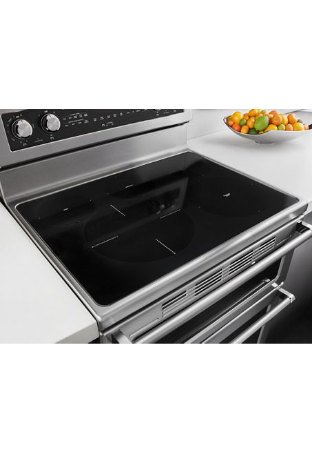 KitchenAid 6.7 cu. ft. Double Oven Electric Range with Self-Cleaning Convection Oven in Stainless Steel 3