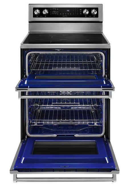 KitchenAid 6.7 cu. ft. Double Oven Electric Range with Self-Cleaning Convection Oven in Stainless Steel 5
