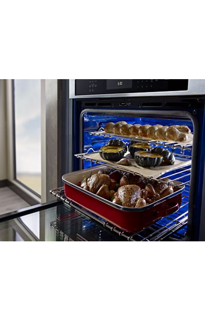 KitchenAid 30 in. Double Electric Wall Oven Self-Cleaning with Convection in Stainless Steel 2