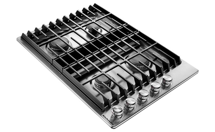 KitchenAid 30 in. Gas Downdraft Cooktop in Stainless Steel with 4 Burners 1