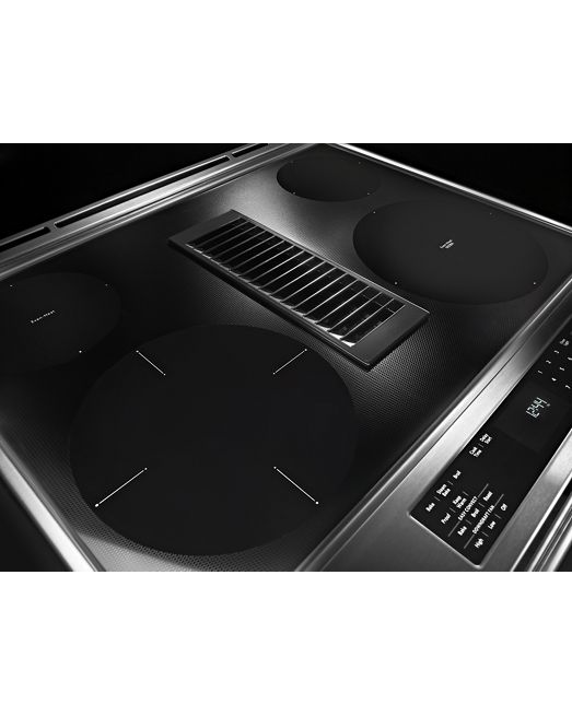 KitchenAid 6.4 cu. ft. Downdraft Slide-In Electric Range with Self-Cleaning Convection Oven in Stainless Steel 2