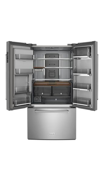 KitchenAid 23.8 cu. ft. French Door Refrigerator in PrintShield Stainless Steel, Counter Depth 3