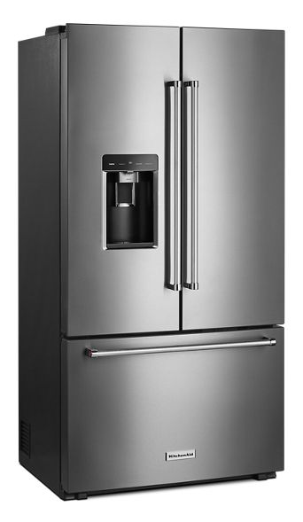 KitchenAid 23.8 cu. ft. French Door Refrigerator in PrintShield Stainless Steel, Counter Depth 1