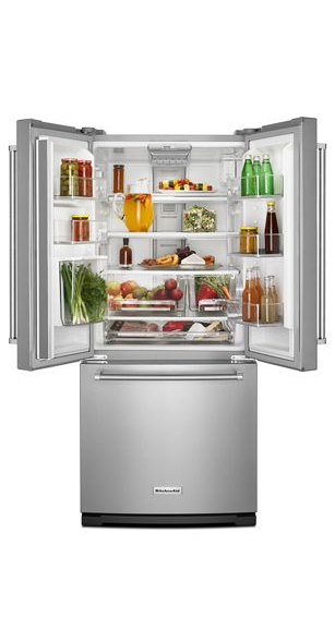 KitchenAid 20 cu. ft. French Door Refrigerator in Stainless Steel, Counter Depth 4