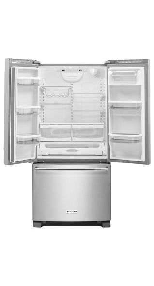 KitchenAid 21.9 cu. ft. French Door Refrigerator in Stainless Steel, Counter Depth 1