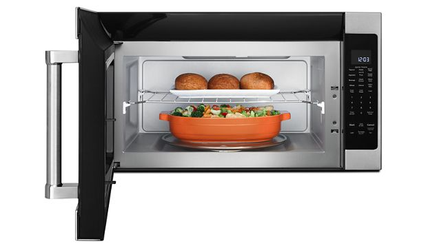 KitchenAid 2.0 cu. ft. Over the Range Microwave in Stainless Steel with Sensor Cooking 1
