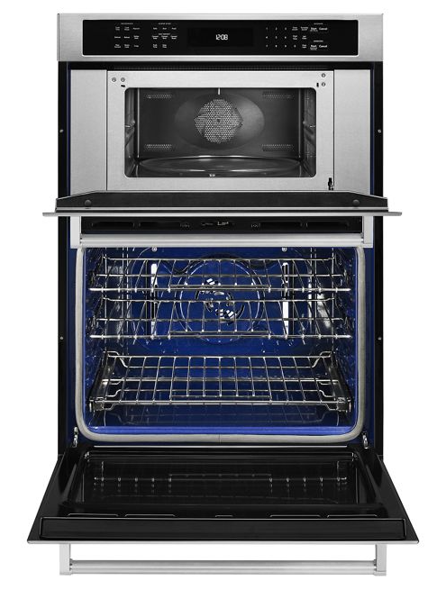 KitchenAid 30 in. Electric Even-Heat True Convection Wall Oven with Built-In Microwave in Stainless Steel 2
