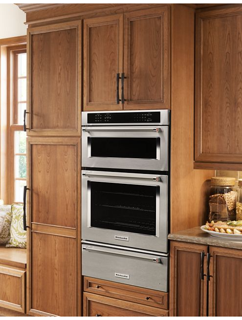 KitchenAid 27 in. Electric Even-Heat True Convection Wall Oven with Built-In Microwave in Stainless Steel 1