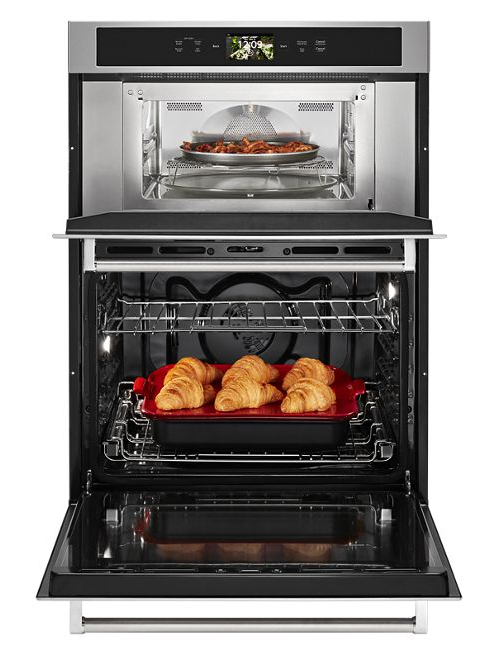 KitchenAid 30 in. Electric Convection Wall Oven with Built-In Microwave and Powered Attachments in Stainless Steel 2