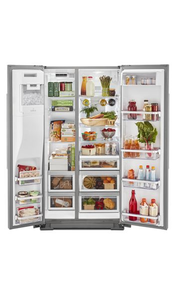 KitchenAid 19.8 cu. ft. Side by Side Refrigerator in Stainless Steel with PrintShield Finish, Counter Depth 4