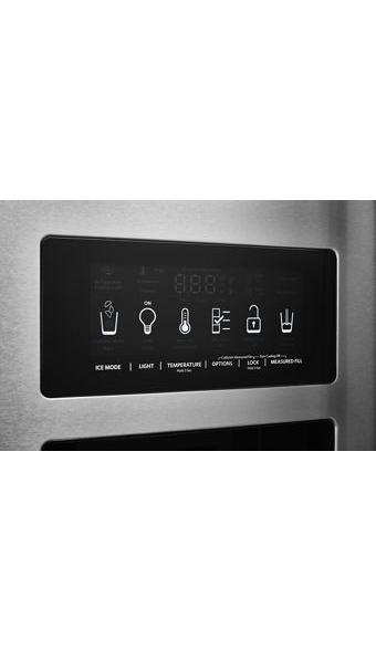 KitchenAid 36 in. W 22.6 cu. ft. Side by Side Refrigerator in Stainless Steel with PrintShield Finish, Counter Depth 1
