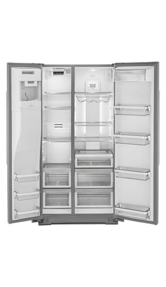 KitchenAid 36 in. W 22.6 cu. ft. Side by Side Refrigerator in Stainless Steel with PrintShield Finish, Counter Depth 3
