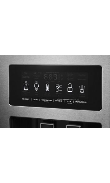 KitchenAid 36 in. W 24.8 cu. ft. Side by Side Refrigerator with Exterior Ice and Water in PrintShield Stainless Steel 1