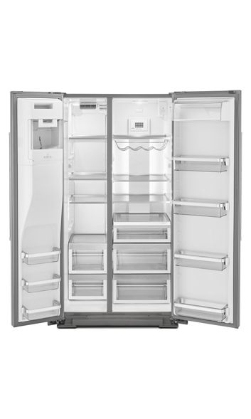 KitchenAid 36 in. W 24.8 cu. ft. Side by Side Refrigerator with Exterior Ice and Water in PrintShield Stainless Steel 3