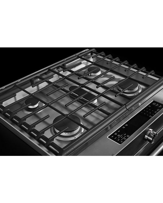 KitchenAid 7.1 cu. ft. Slide-In Dual Fuel Range with AquaLift Self-Cleaning True Convection Oven in Stainless Steel 2