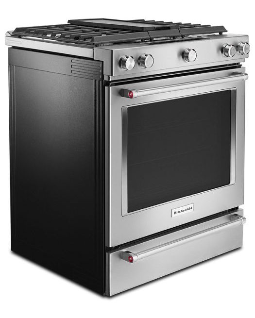KitchenAid 7.1 cu. ft. Slide-In Dual Fuel Range with AquaLift Self-Cleaning True Convection Oven in Stainless Steel 5