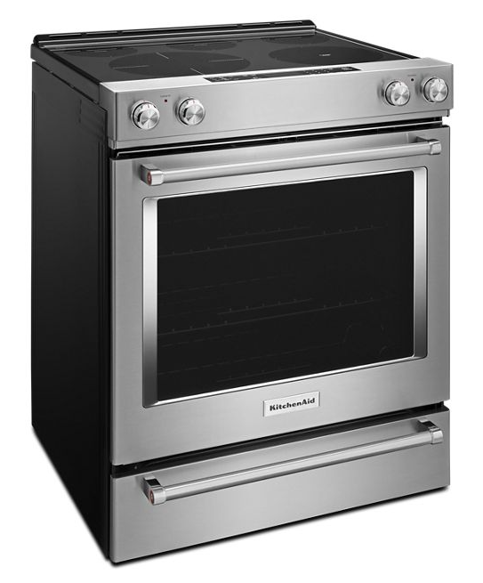 KitchenAid 6.4 cu. ft. Slide-In Electric Range with Self-Cleaning Convection Oven in Stainless Steel 5