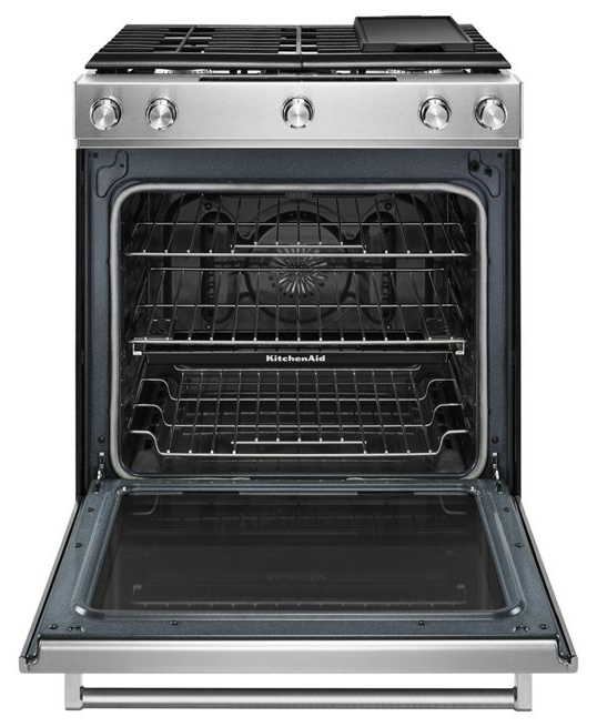 KitchenAid 5.8 cu. ft. Slide-In Gas Range with Self-Cleaning Convection Oven in Stainless Steel 3