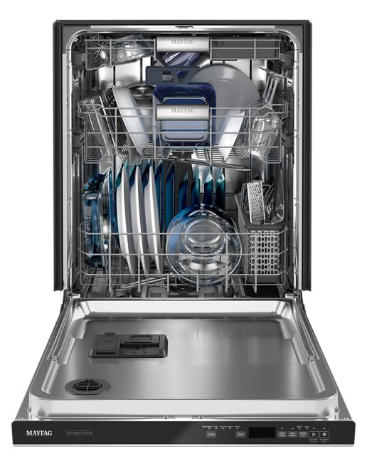 Maytag 24 in. Fingerprint Resistant Stainless Steel Top Control Built-in Tall Tub Dishwasher with Dual Power Filtration, 47 dBA 2