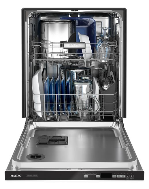 Maytag 24 in. Fingerprint Resistant Stainless Steel Top Control Built-in Tall Tub Dishwasher, 50 dBA 4