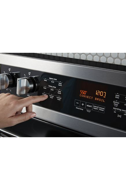 Maytag 6.7 cu. ft. Double Oven Electric Range with Convection Oven in Fingerprint Resistant Stainless Steel 3