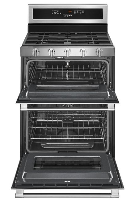 Maytag 6.0 cu. ft. Double Oven Gas Range with True Convection Oven in Fingerprint Resistant Stainless Steel 3