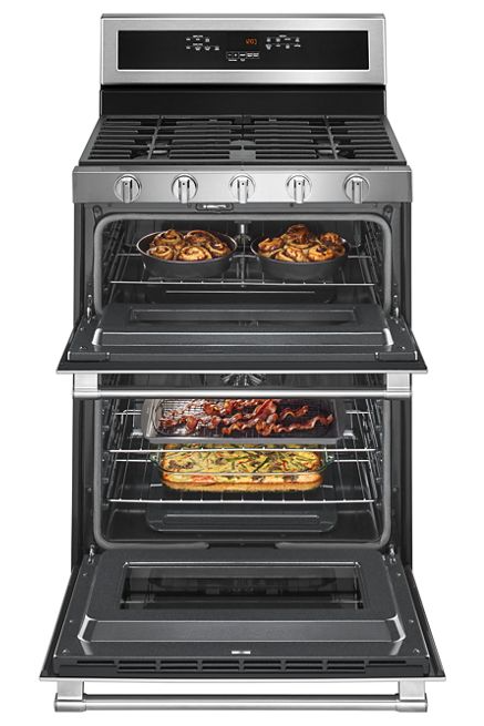 Maytag 6.0 cu. ft. Double Oven Gas Range with True Convection Oven in Fingerprint Resistant Stainless Steel 5