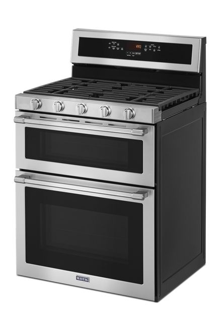 Maytag 6.0 cu. ft. Double Oven Gas Range with True Convection Oven in Fingerprint Resistant Stainless Steel 1