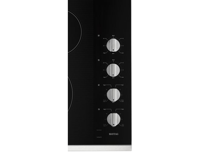 Maytag 30 in. Radiant Electric Cooktop in Stainless Steel with 4 Elements and Reversible Grill, Griddle 3