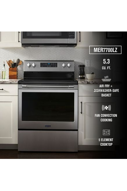 Maytag 30 in. 5.3 cu.ft. Single Oven Electric Range in Stainless Steel 4