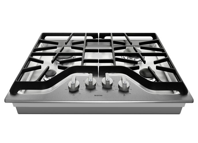 Maytag 30 in. Gas Cooktop in Stainless Steel with 4 Burners Including 15000-BTU Power Burner 2