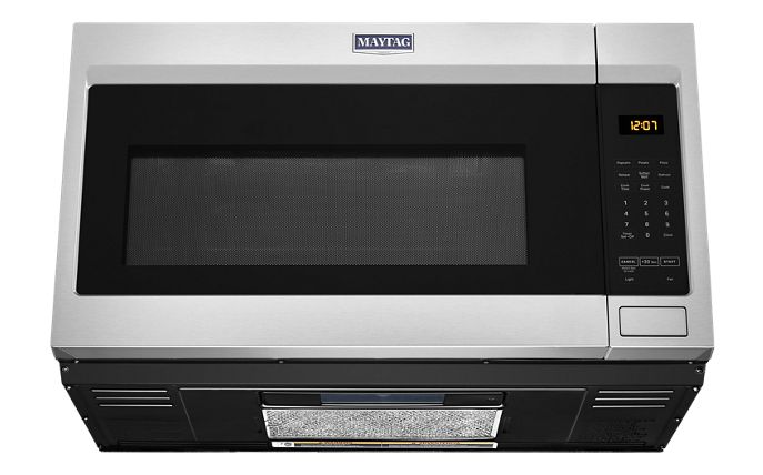 Maytag 1.7 cu. ft. Over the Range Microwave with Stainless Steel Cavity in Fingerprint Resistant Stainless Steel 1