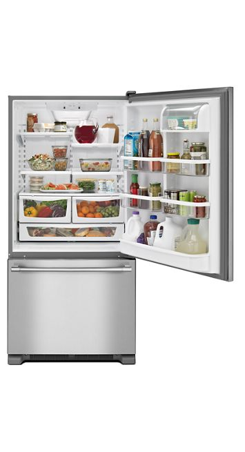 Maytag 19 cu. ft. Bottom Freezer Refrigerator in Fingerprint Resistant Stainless Steel 4