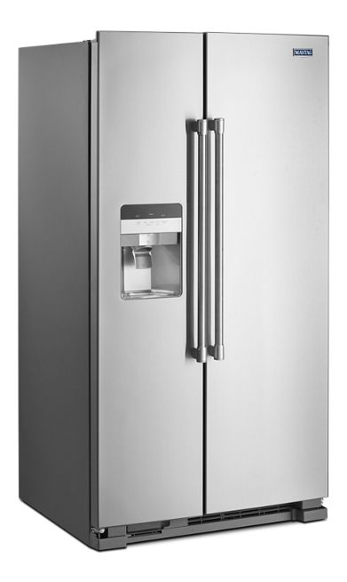 Maytag 24.5 cu. ft. Side by Side Refrigerator in Fingerprint Resistant Stainless Steel with Exterior Ice and Water Dispenser 1