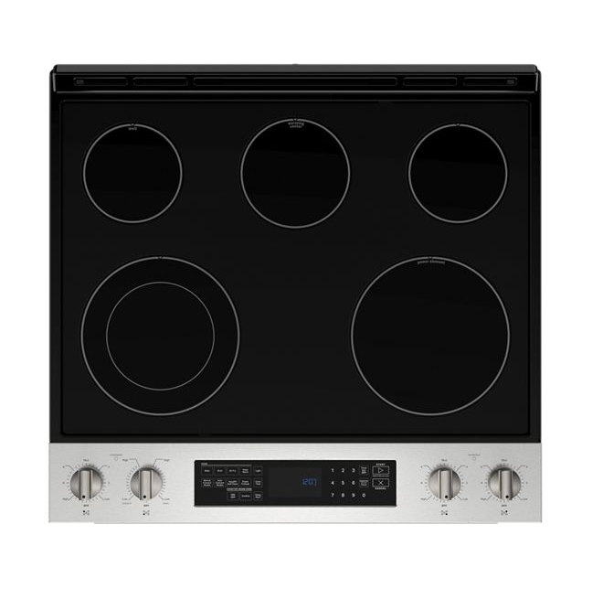 Maytag 6.4 cu. ft. Slide-In Electric Range with True Convection in Fingerprint Resistant Stainless Steel 6