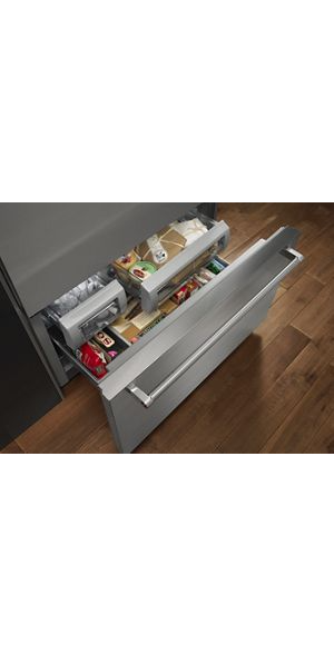 KitchenAid 20.9 cu. ft. Built-In Bottom Freezer Refrigerator in Stainless Steel with Platinum Interior 1