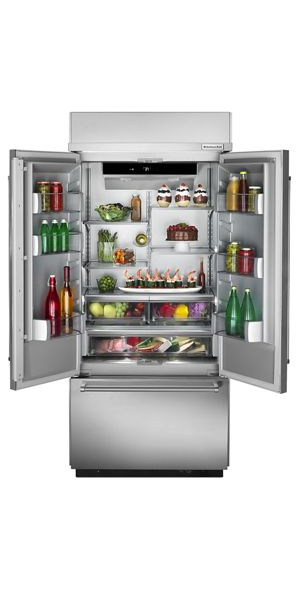 KitchenAid 20.8 cu. ft. Built-In French Door Refrigerator in Stainless Steel with Platinum Interior 2