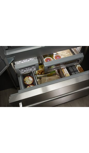 KitchenAid 24.2 cu. ft. Built-In French Door Refrigerator in Stainless Steel, Platinum Interior 3