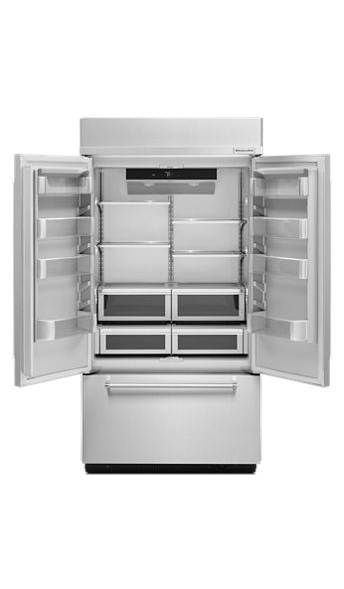 KitchenAid 24.2 cu. ft. Built-In French Door Refrigerator in Stainless Steel, Platinum Interior 4