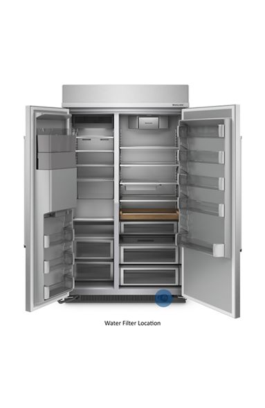 KitchenAid 47 in. W 29.4 cu. ft. Built-In Side by Side Refrigerator in Stainless Steel 4